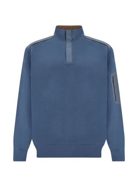 Paul & Shark Typhoon Platinum sweater med kort lynlås