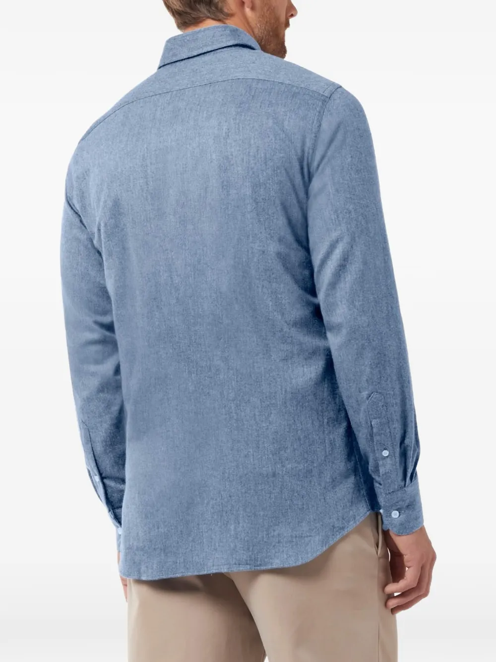 Paul & Shark cotton flannel shirt Blauw