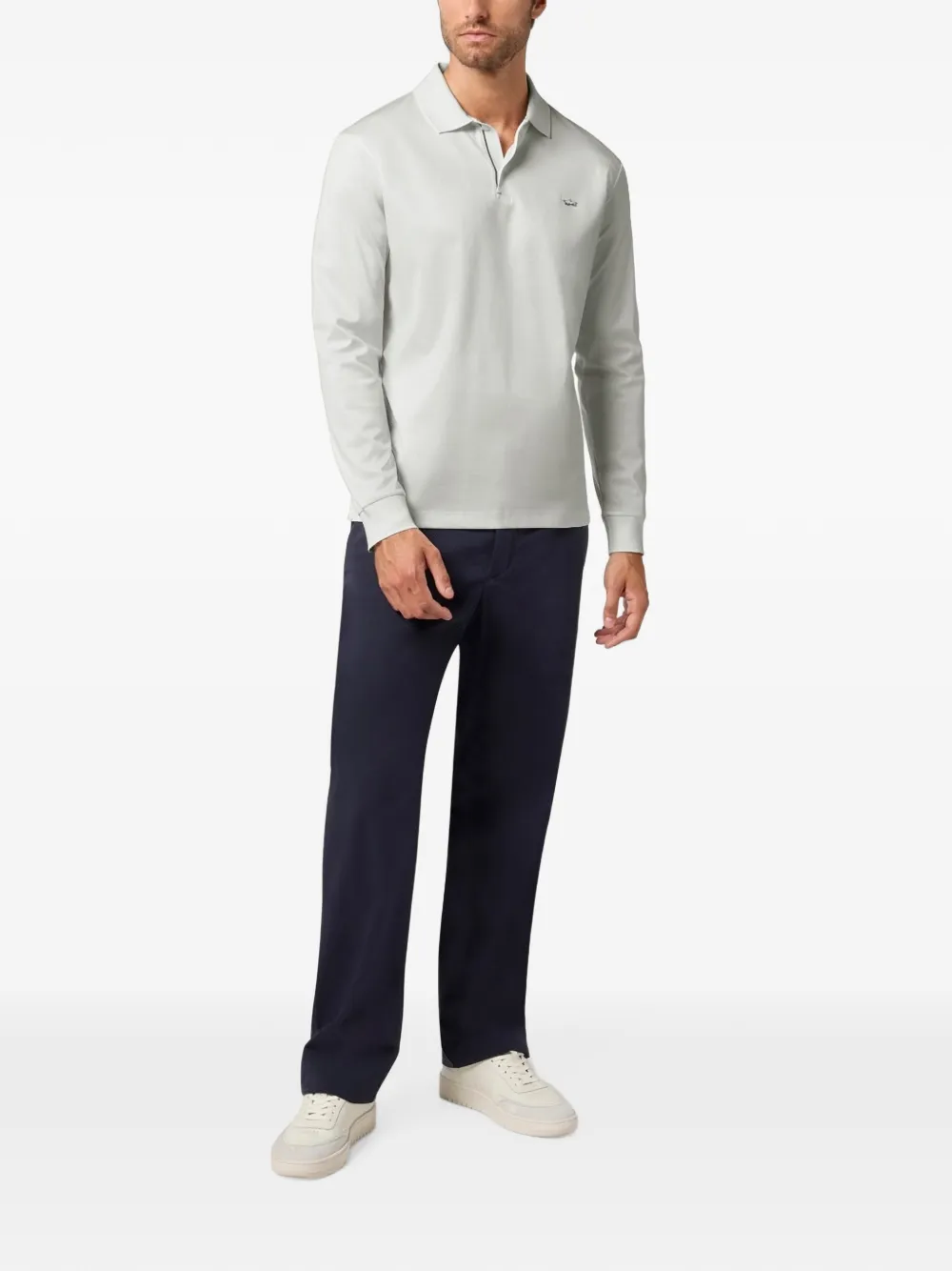 Paul & Shark Poloshirt met lange mouwen Wit