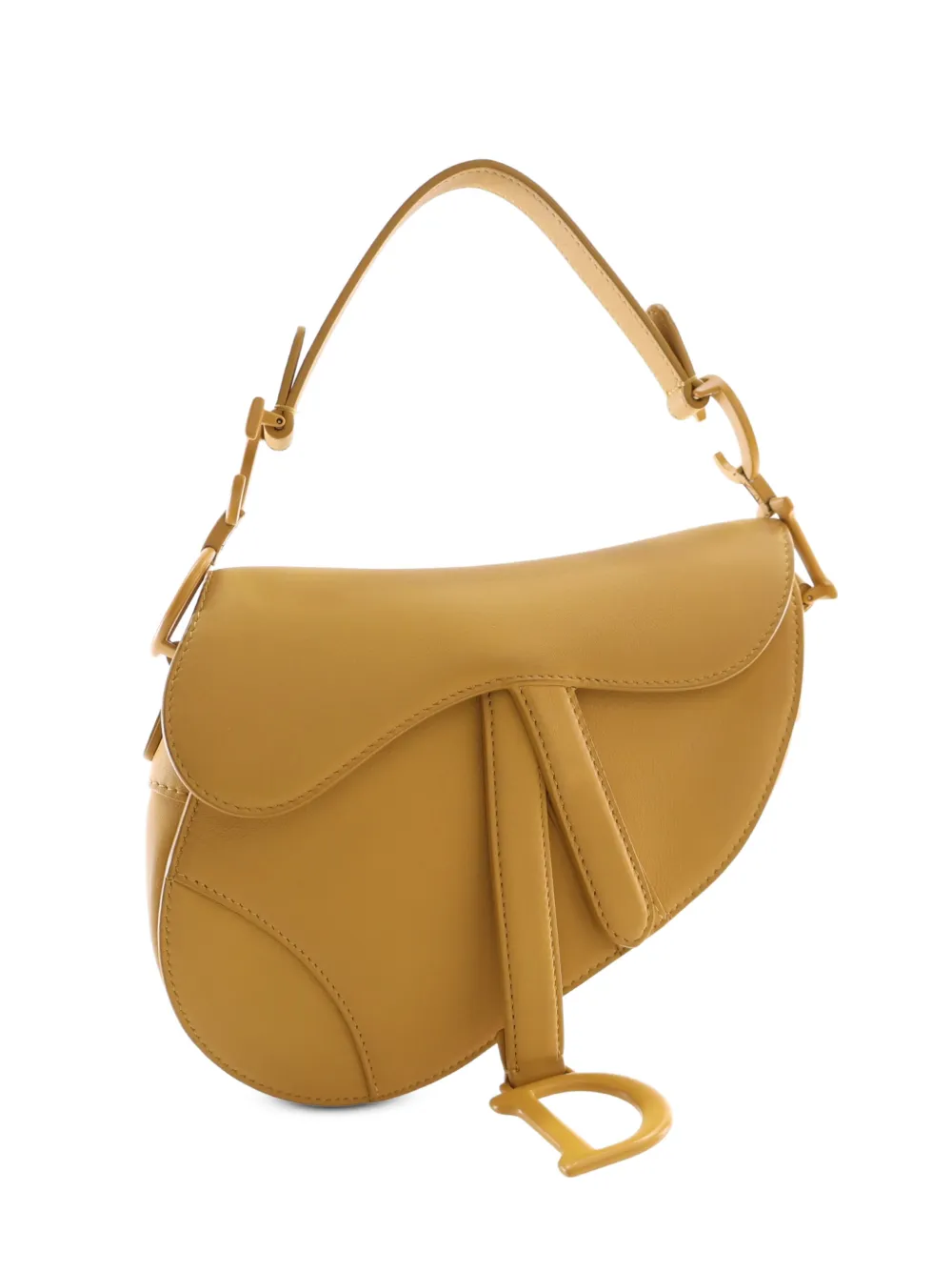 Christian Dior Pre-Owned 2000-2026 Ultra Matte Calfskin Saddle Bag shoulder bag - Gelb