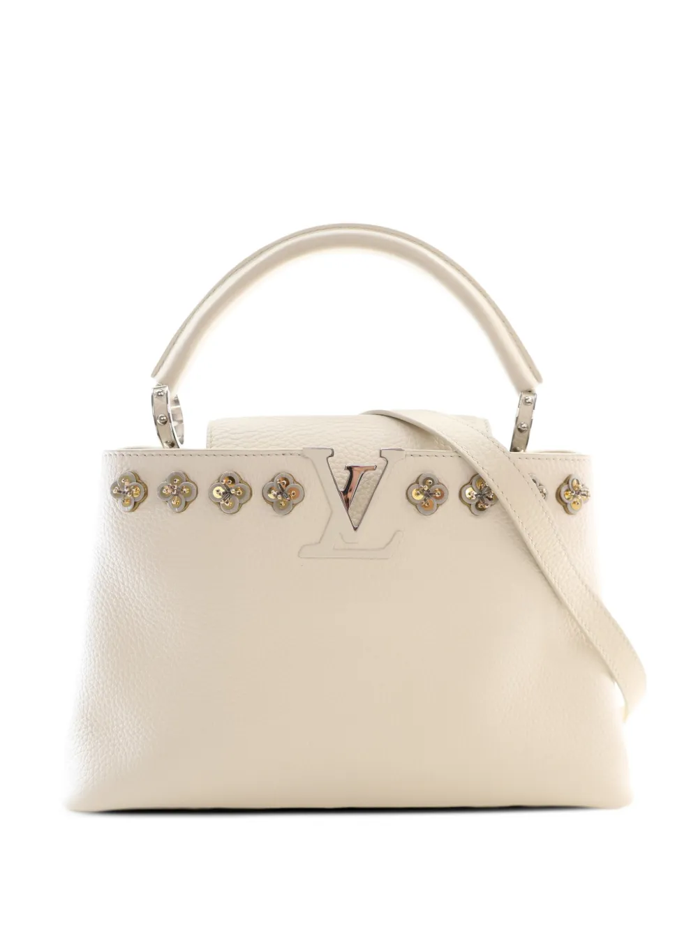 Louis Vuitton Pre-Owned 2021-2026 Taurillon Flowers Capucines PM satchel - Weiß
