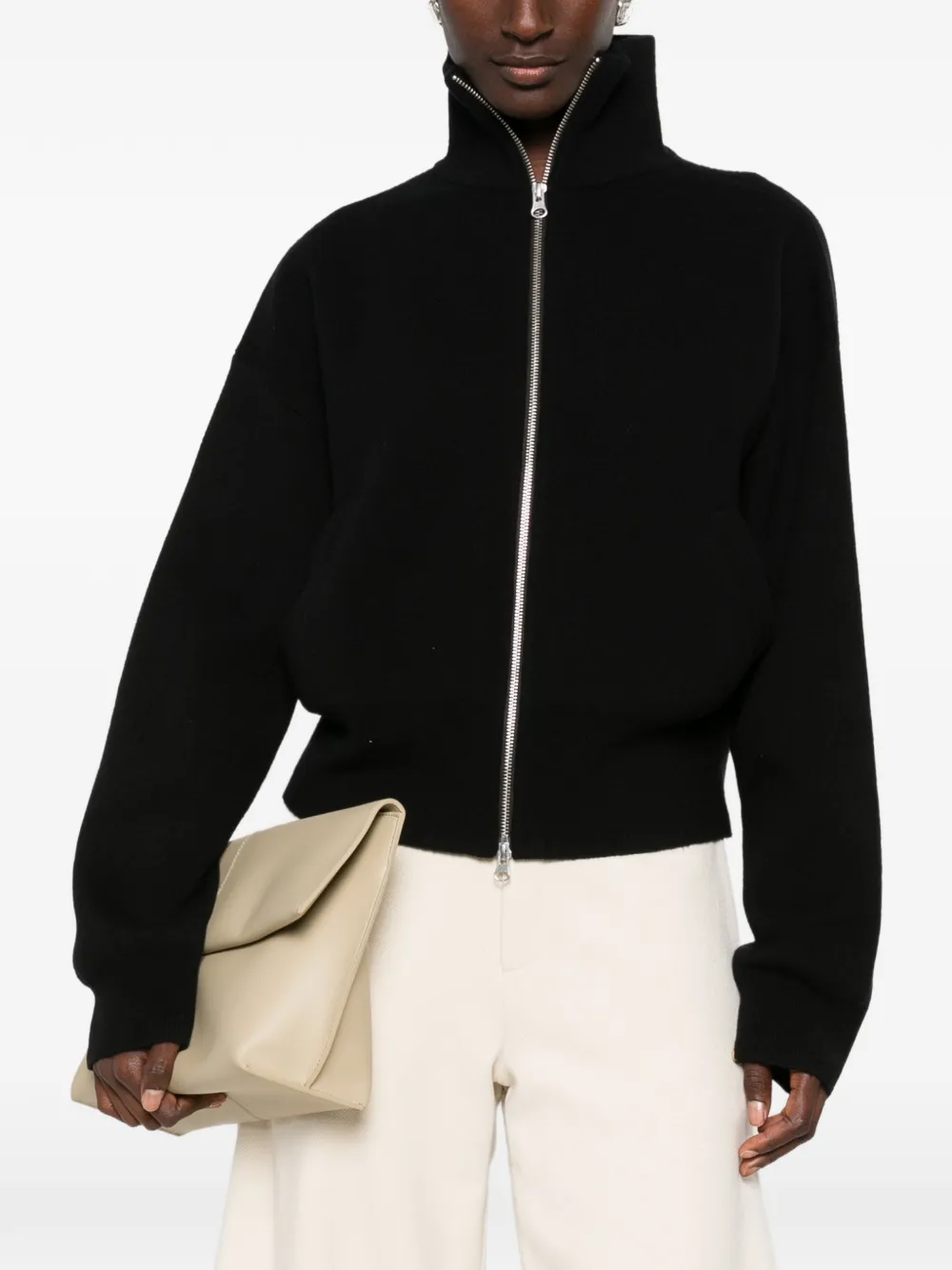 extreme cashmere Vest met rits Zwart