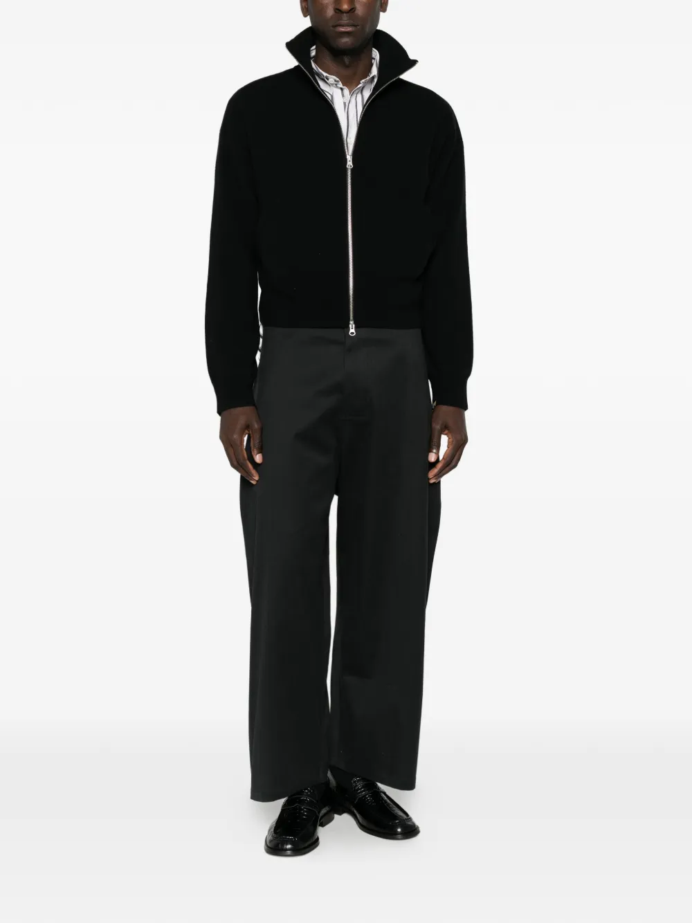 extreme cashmere Vest met rits Zwart