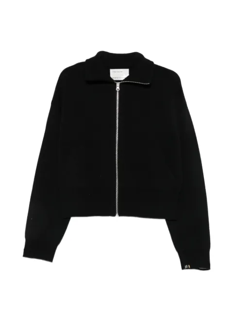 extreme cashmere zip-up knitted cardigan