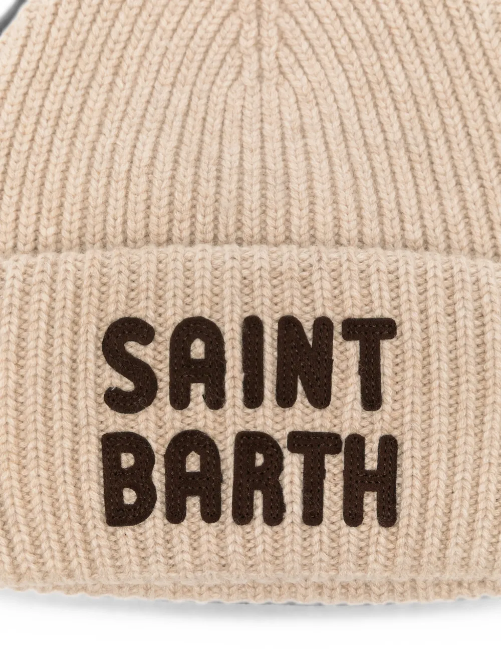 MC2 Saint Barth Ribgebreide muts Beige