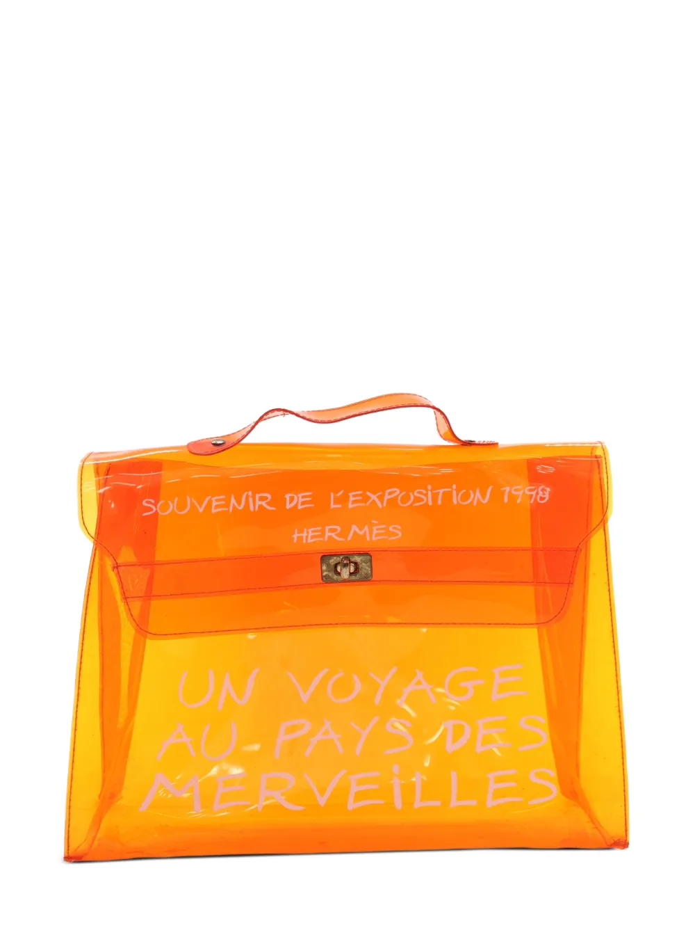 Hermès Pre-Owned 2000-2026 Vinyl Souvenir De L Exposition Kelly handbag - Arancione