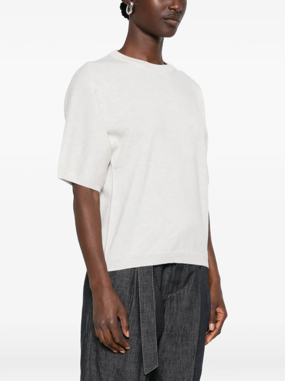 Brunello Cucinelli T-shirt met ronde hals Beige