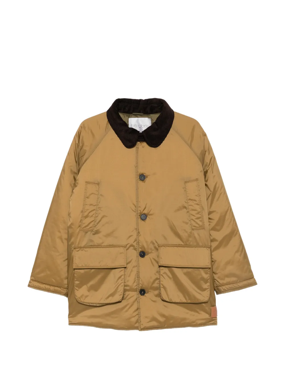 Forte Forte corduroy-collar buttoned coat Forte Forte corduroy-collar buttoned coat
