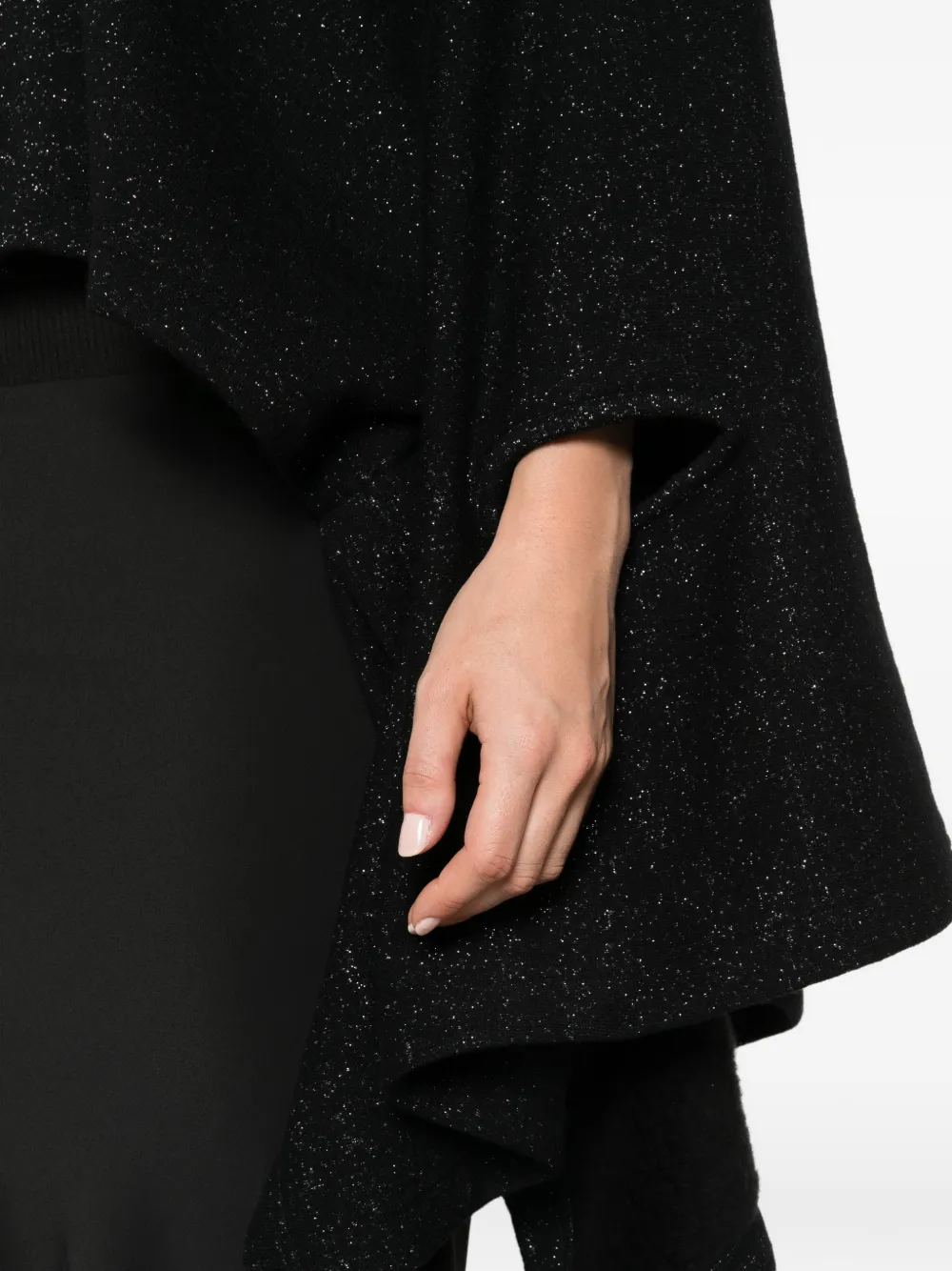 Junya Watanabe glitter-effect button-up sweater Zwart