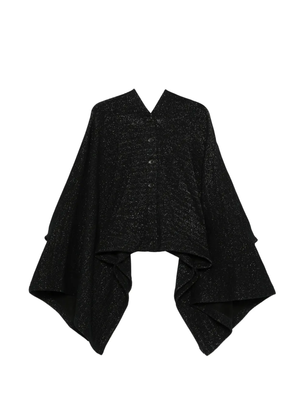 Junya Watanabe glitter-effect button-up sweater - Nero