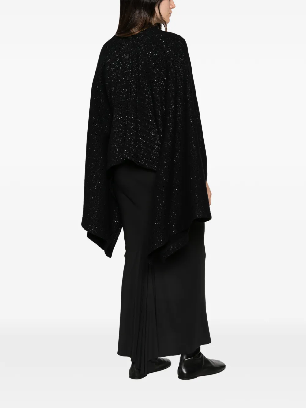 Junya Watanabe glitter-effect button-up sweater Zwart