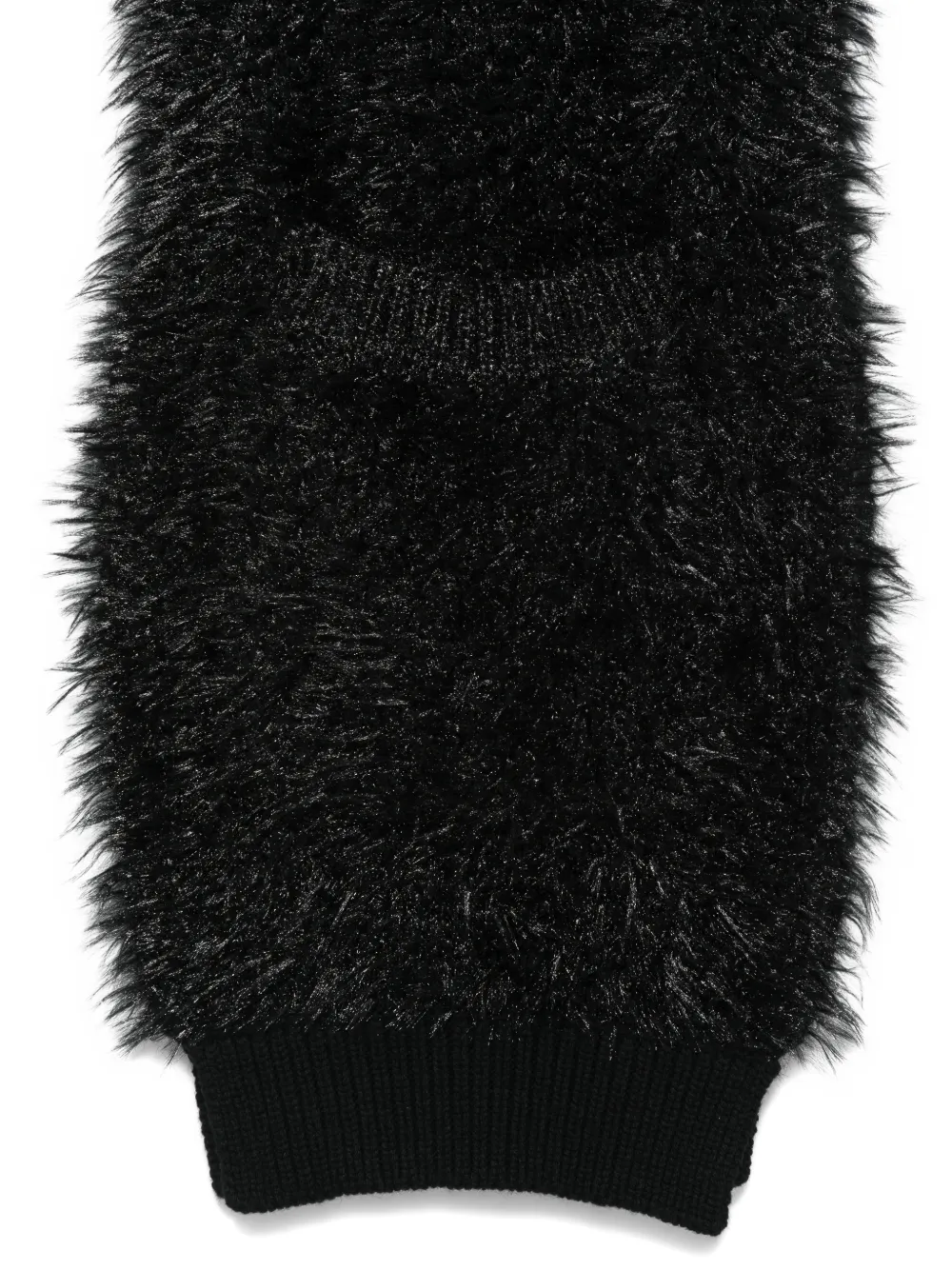 Junya Watanabe x Comme des Garçons fuzzy-knit pocket scarf Zwart