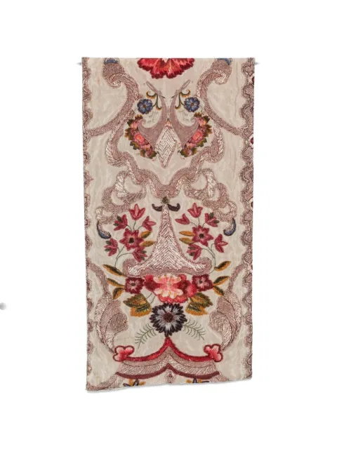 Claudio Cutuli floral-motif velvet scarf