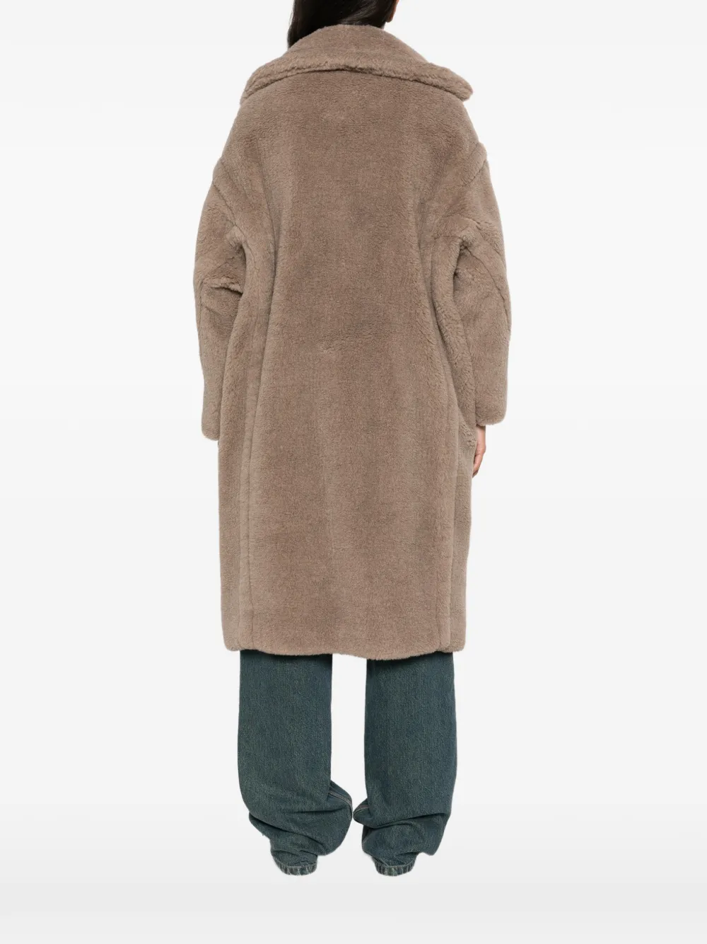 Max Mara Mantel met dubbele rij knopen Bruin