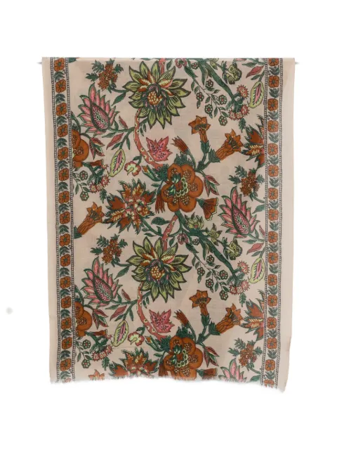 Claudio Cutuli floral-print frayed scarf