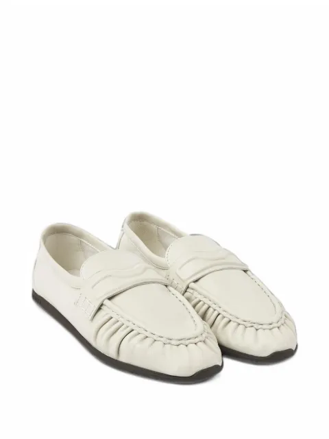 Nubikk Riley Mio ruched leather loafers