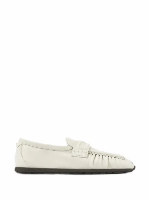 Nubikk Riley Mio ruched leather loafers