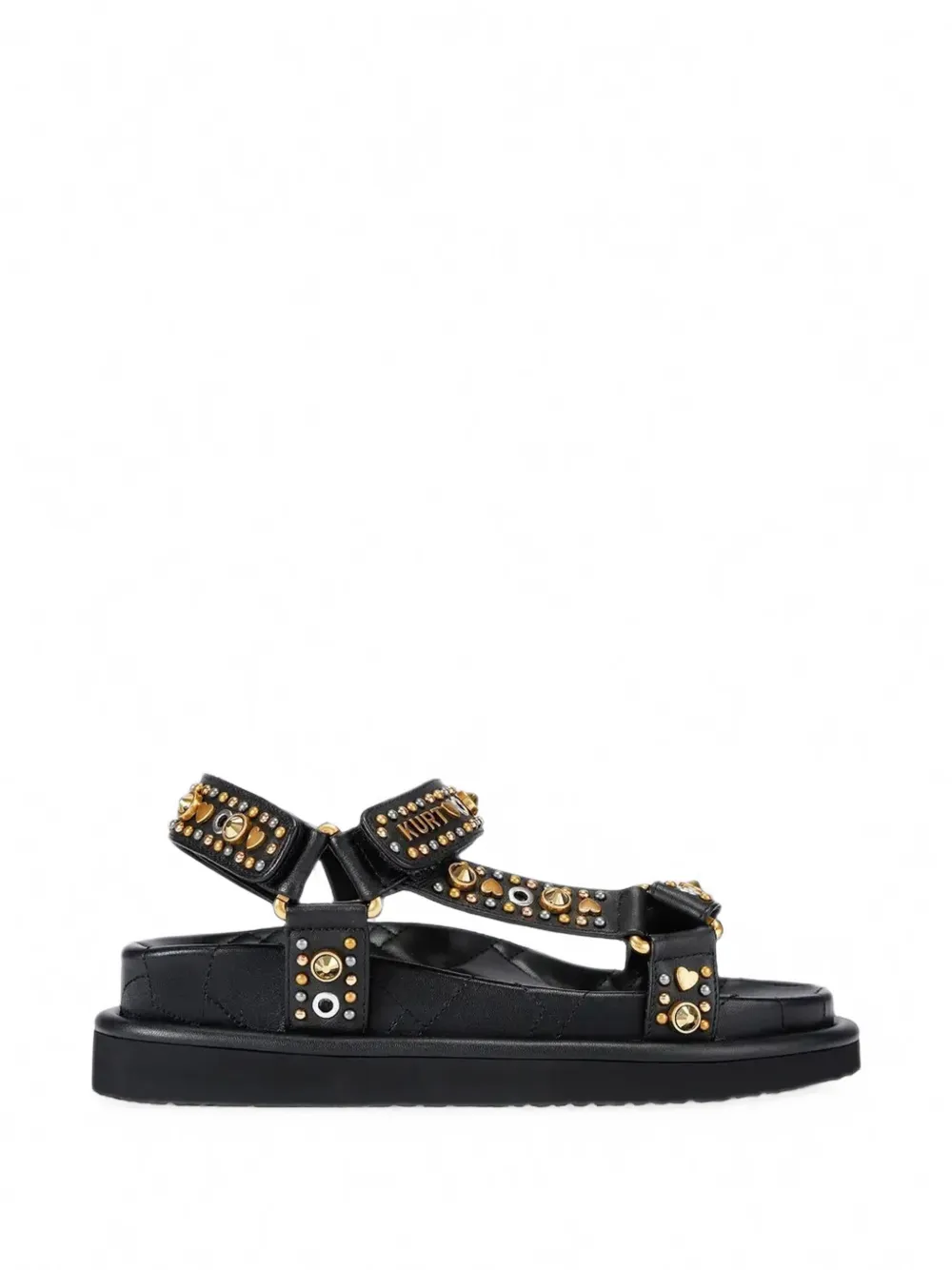 Kurt Geiger Leather Sandals Orson In Black