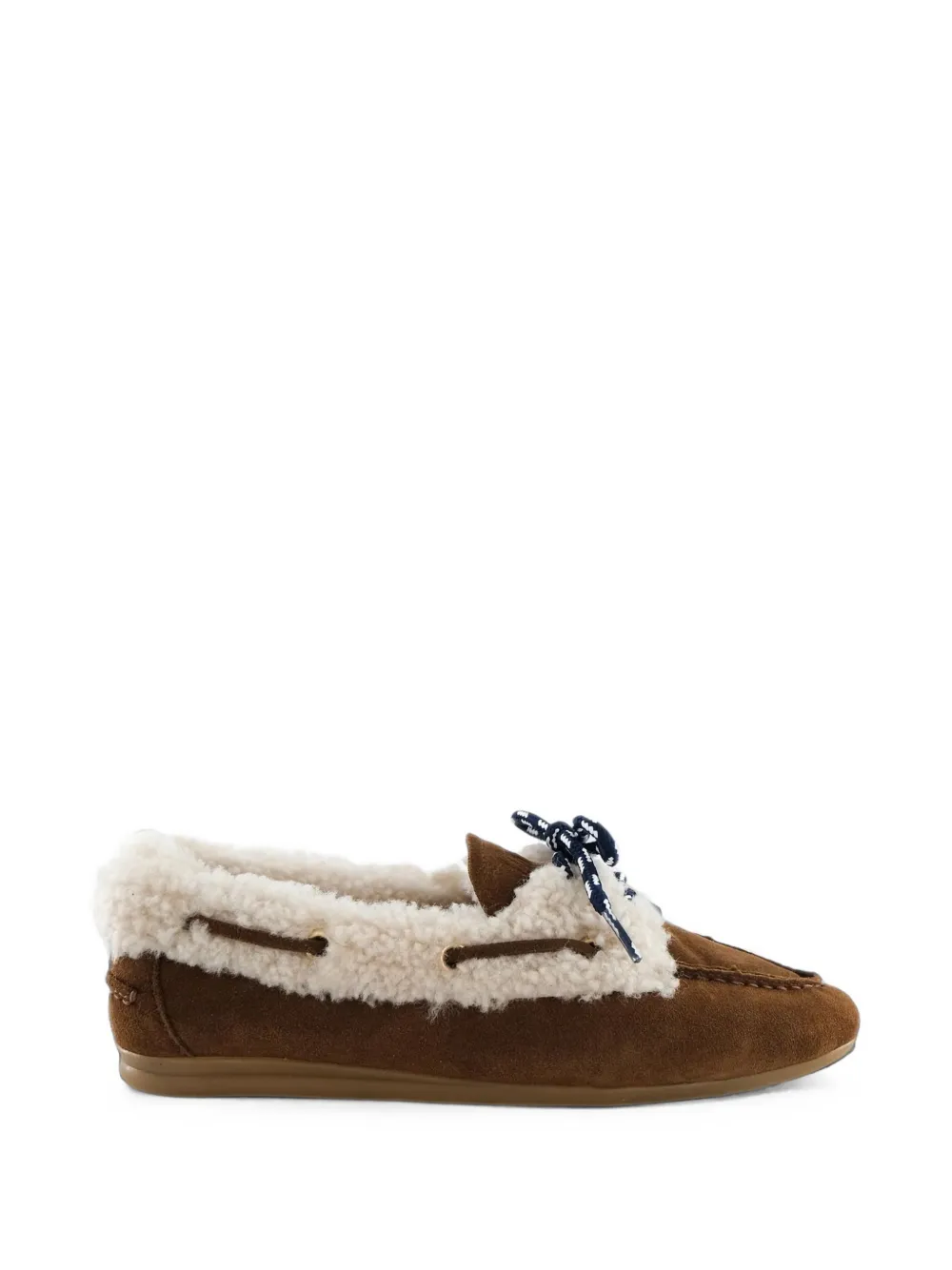 TORAL SHOES Kanda shearling-trim loafers - Marrone