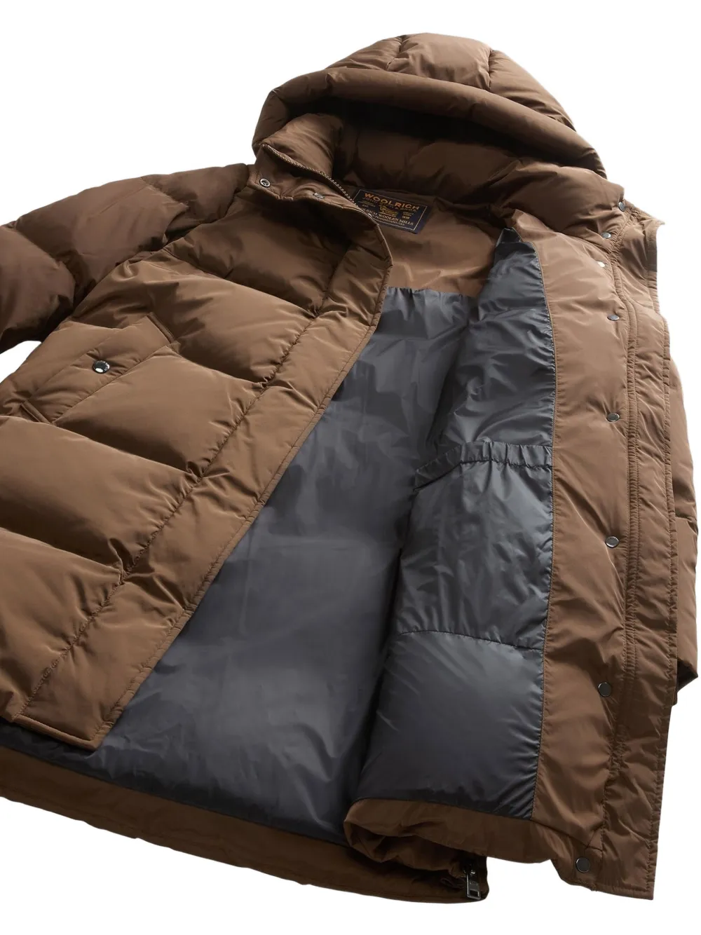 Woolrich Kelly hooded quilted jacket Bruin