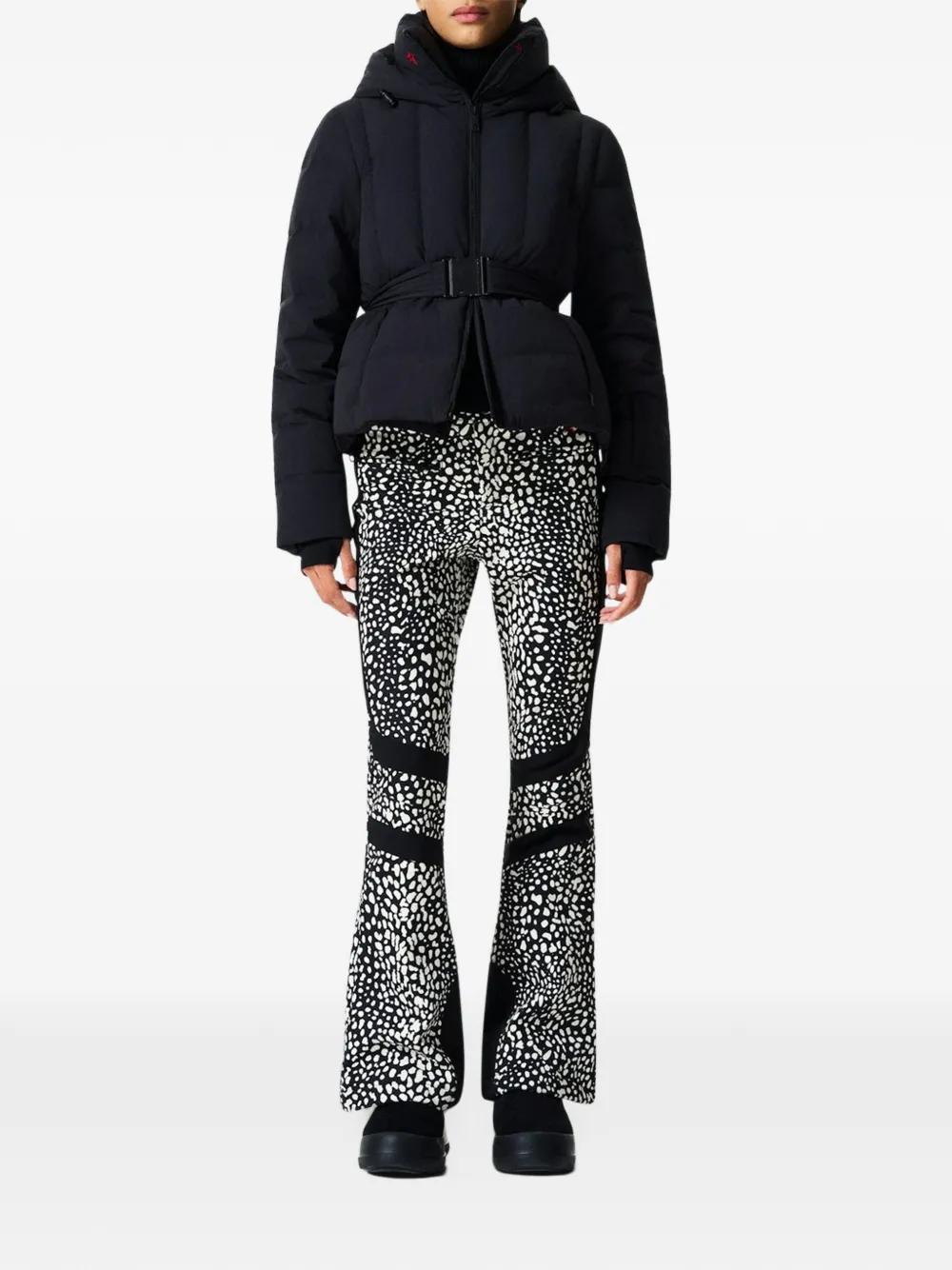 Perfect Moment classic waisted down ski jacket Zwart