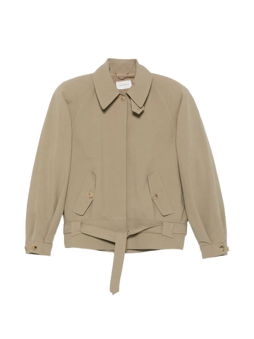Magda Butrym belted button-up jacket - Nude