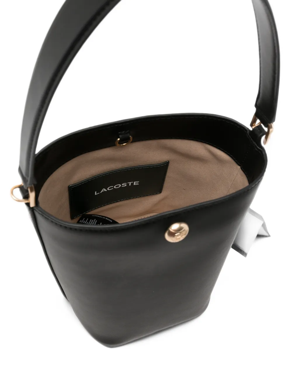 Lacoste Bucket-tas met gegraveerd logo Zwart