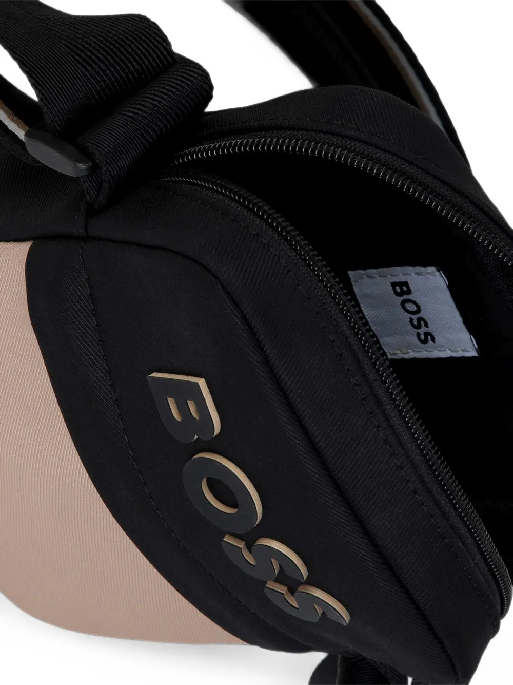 BOSS Kidswear Messengertas met logo-plakkaat Zwart