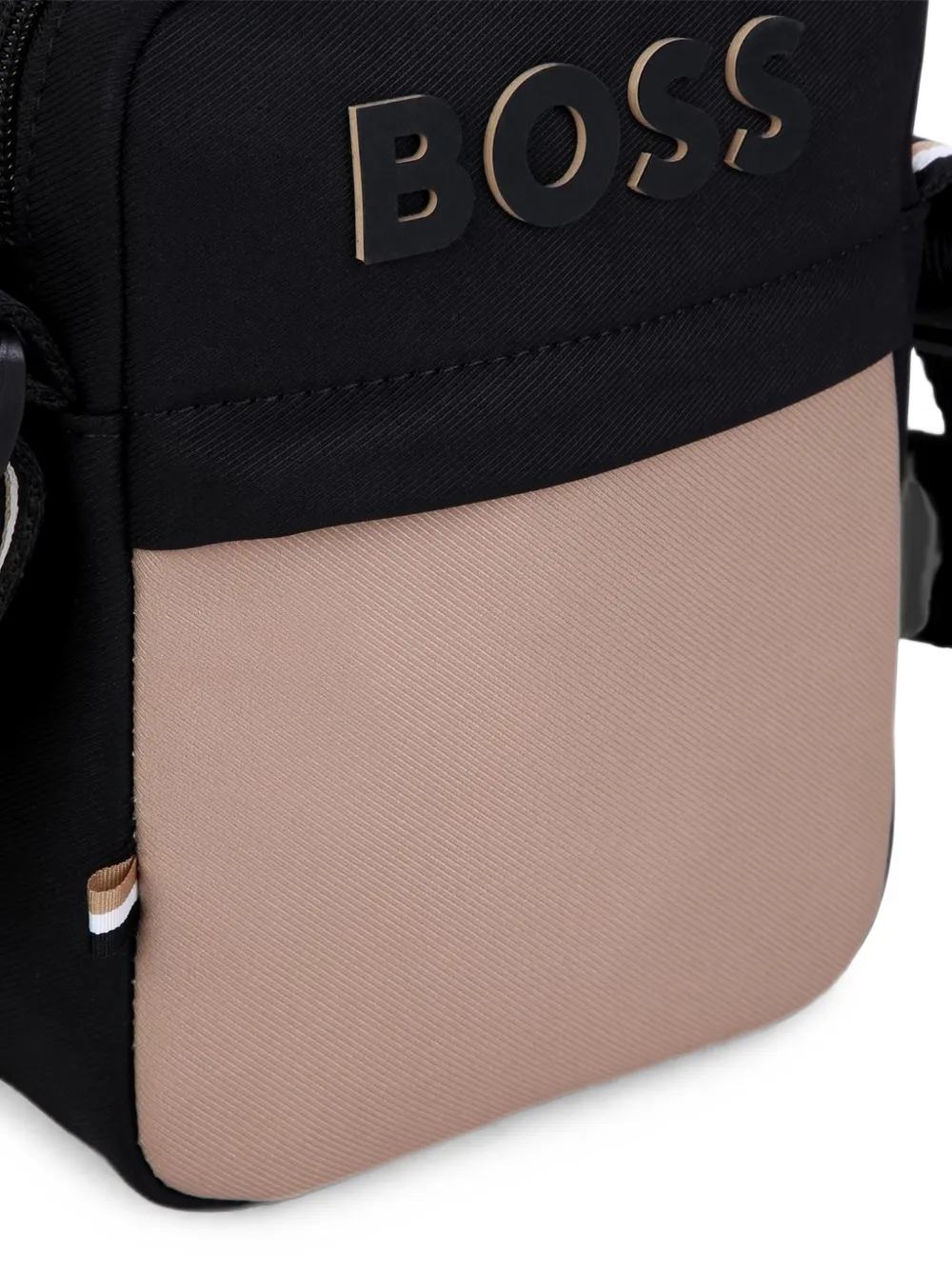 BOSS Kidswear Messengertas met logo-plakkaat Zwart