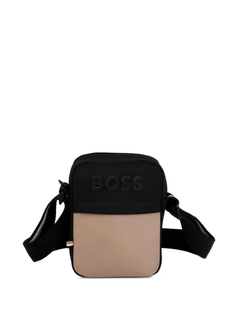 BOSS Kidswear logo-plaque messenger bag