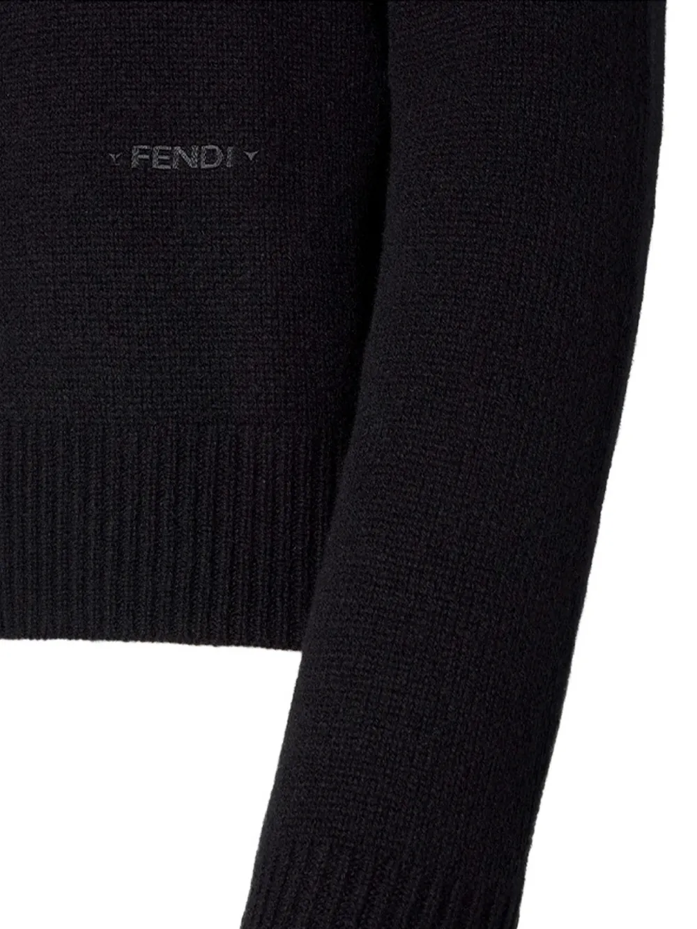 FENDI Trui met geborduurd logo Zwart