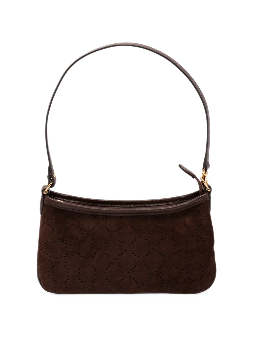 Gucci small Gossip suede chain-link tote bag - Brown