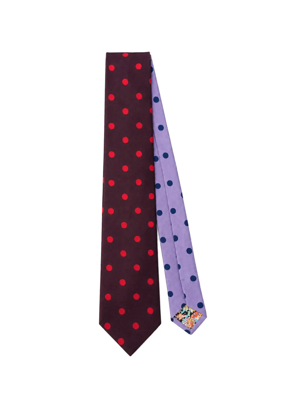 Paul Smith polka-dot silk tie - Viola