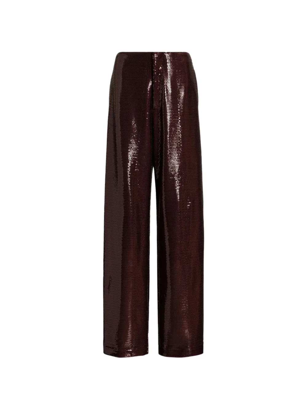 Alberta Ferretti Sparkling Night sequin-embellished wide-leg trousers - Rosso