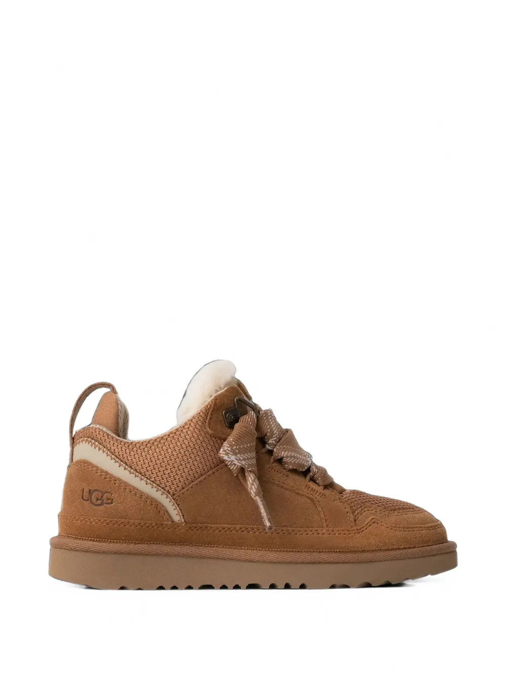 UGG Kids Lowmel suede-panelled sneakers - Marron