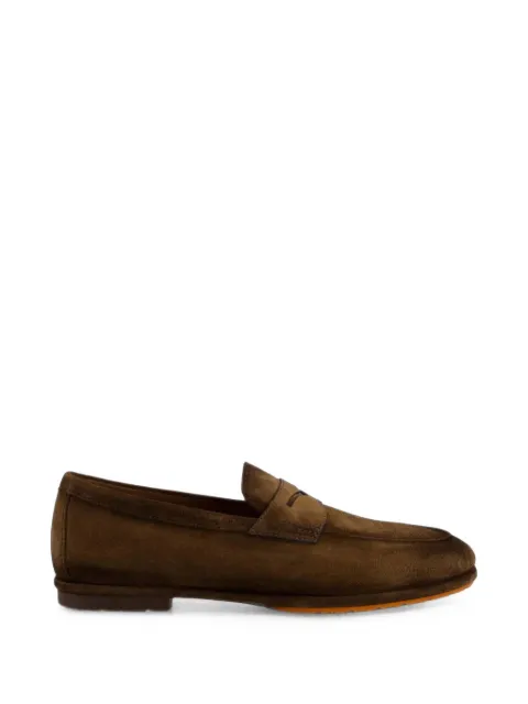 Santoni suede loafers