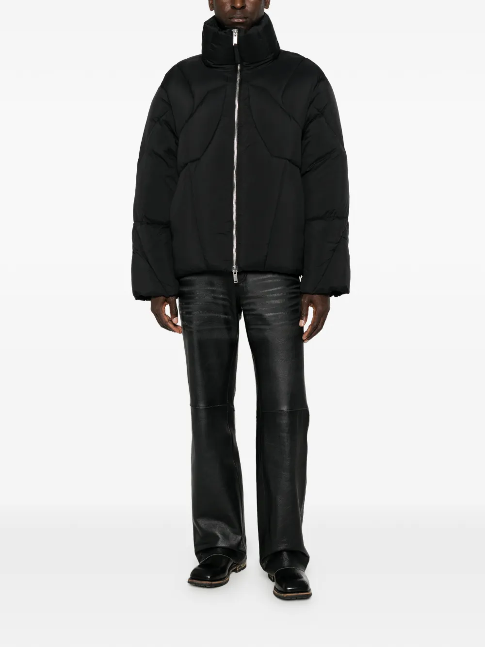 Thom Krom quilted high-neck jacket Zwart