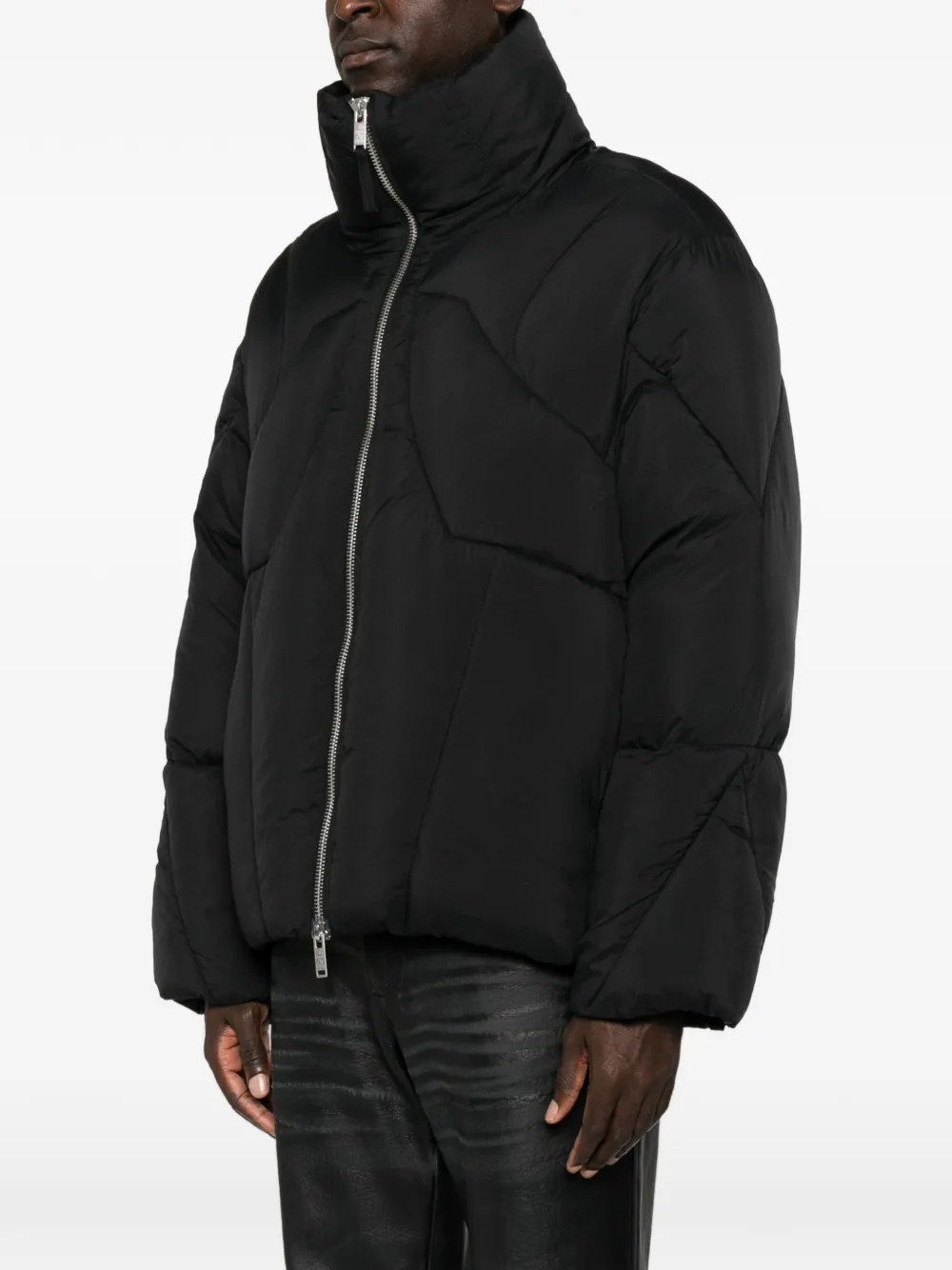 Thom Krom quilted high-neck jacket Zwart