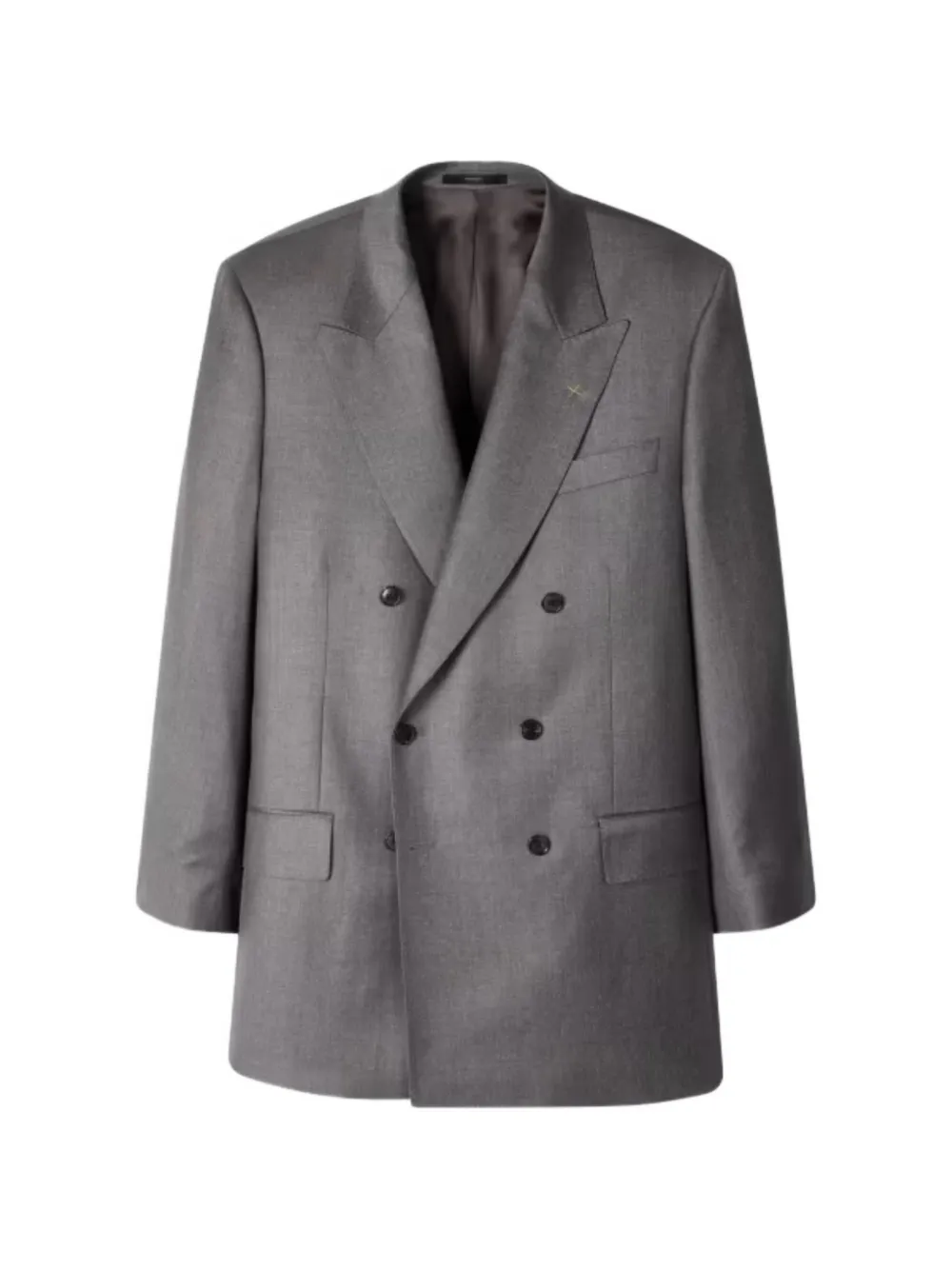 Paul Smith oversized grey pin-dot wool double-breasted blazer