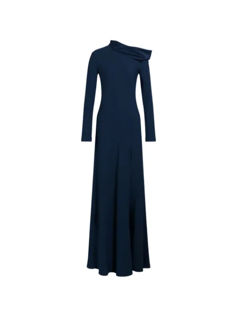 Alberta Ferretti langærmet kjole med off-shoulder-snit