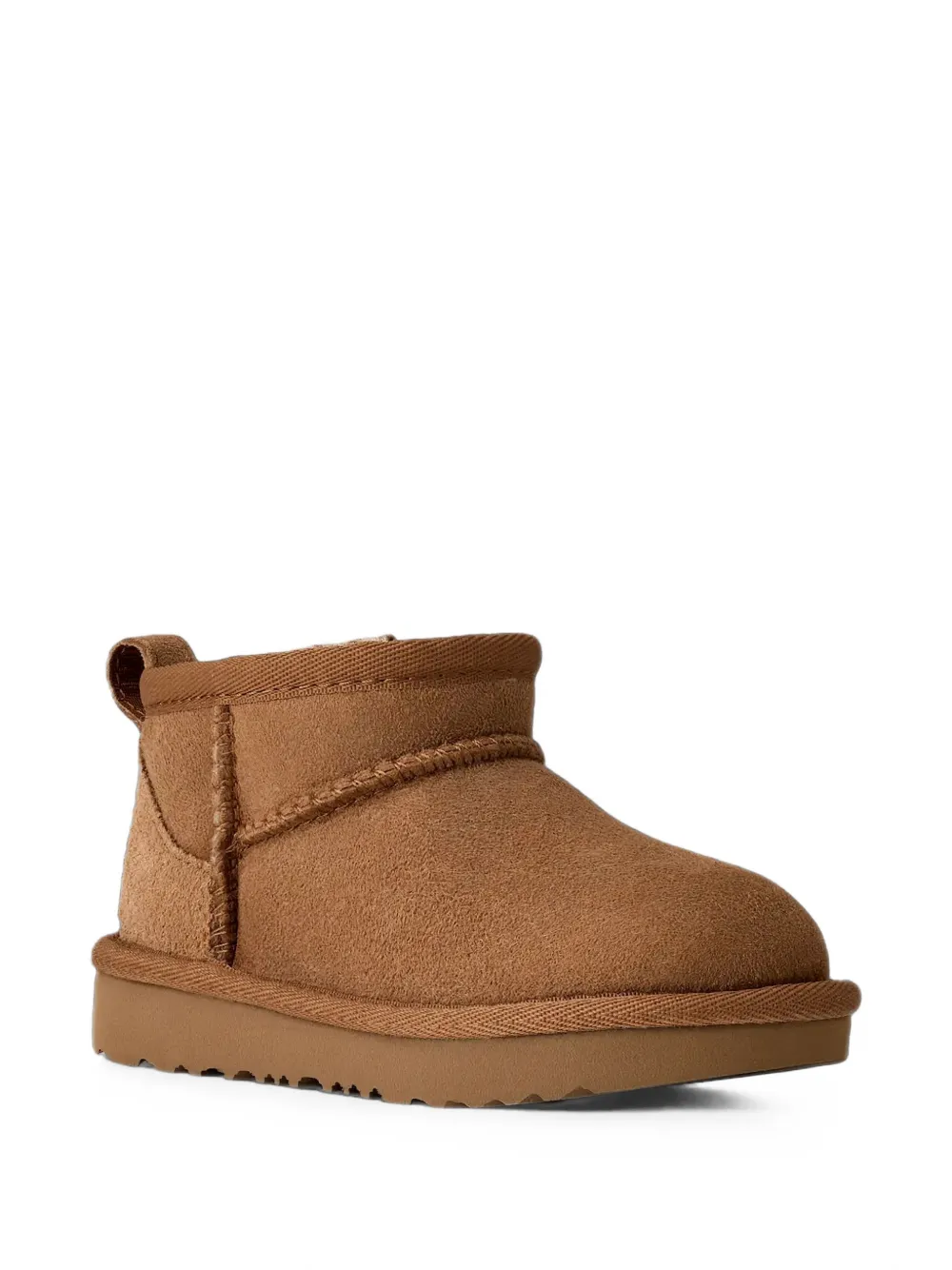 UGG Kids Classic Ultra suede ankle boots - Marron
