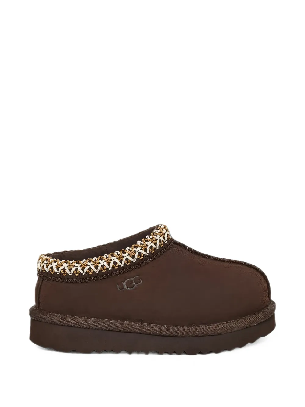 UGG Kids Tasman II braided-trim suede boots Bruin