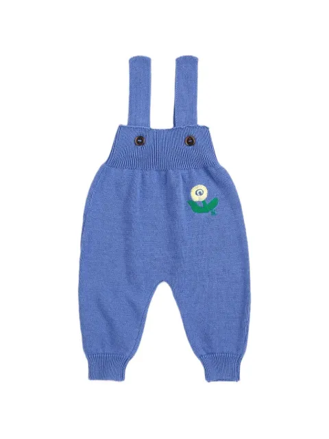 Bobo Choses Stamp Bloom knitted dungarees