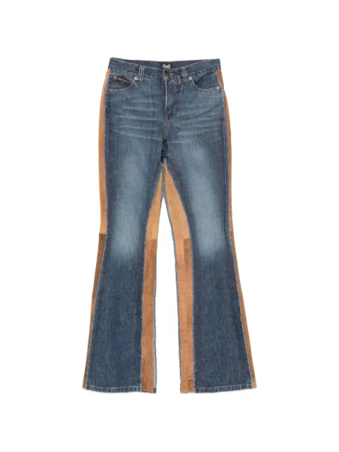 Dolce & Gabbana Pre-Owned jean évasé à empiècements contrastants (années 2000)