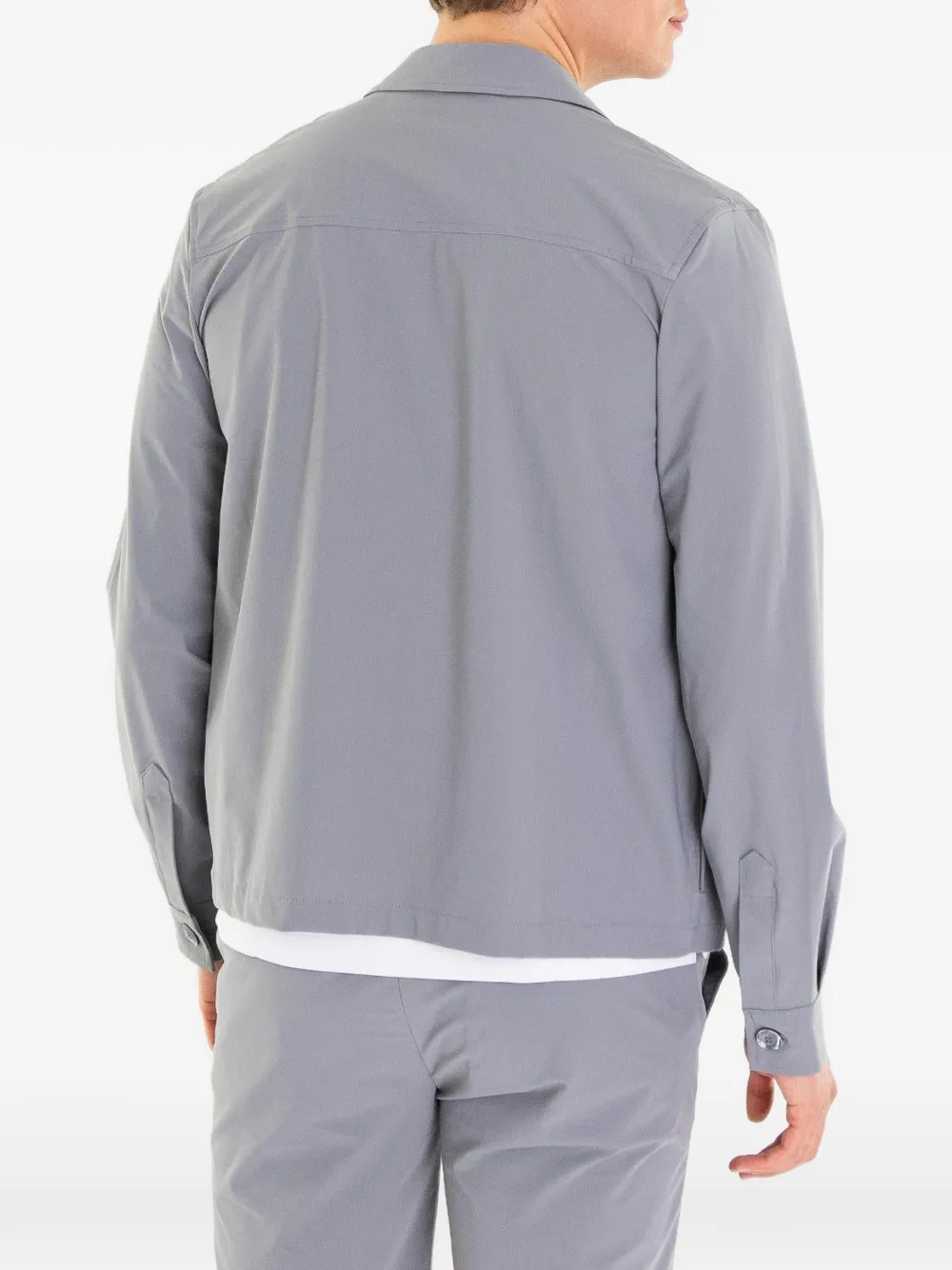 Valenza Stretch shirtjack met rits Grijs