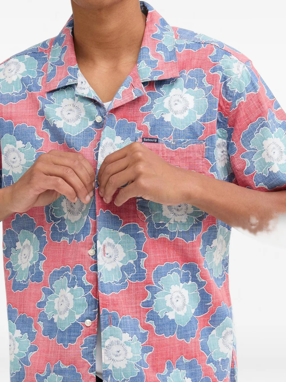 Barbour Hauxley floral-print shirt Rood