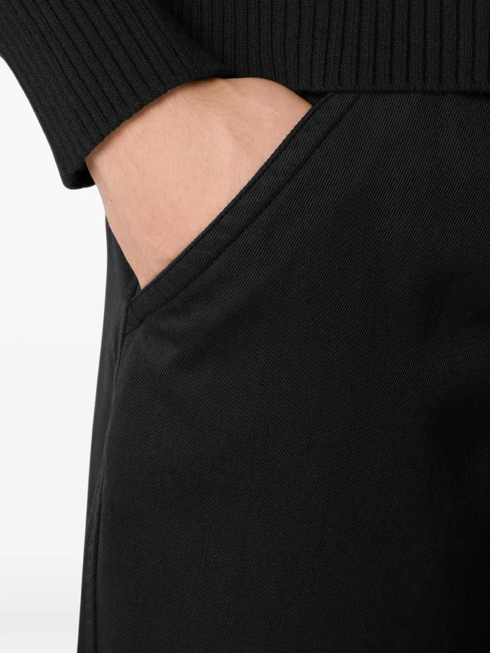 Stone Island Straight broek met logopatch Zwart