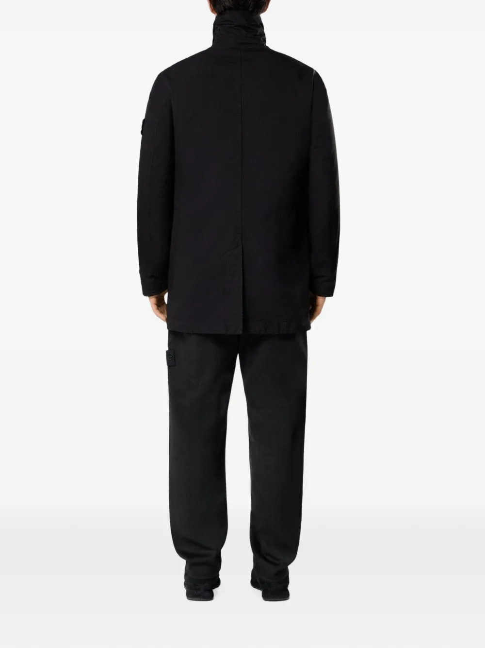 Stone Island Straight broek met logopatch Zwart