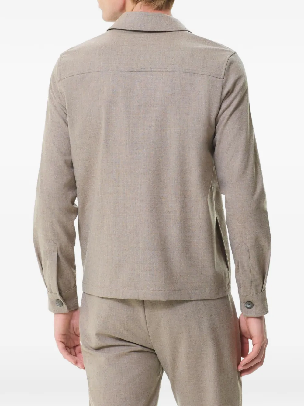 Valenza Shirtjack met lange mouwen en rits Beige