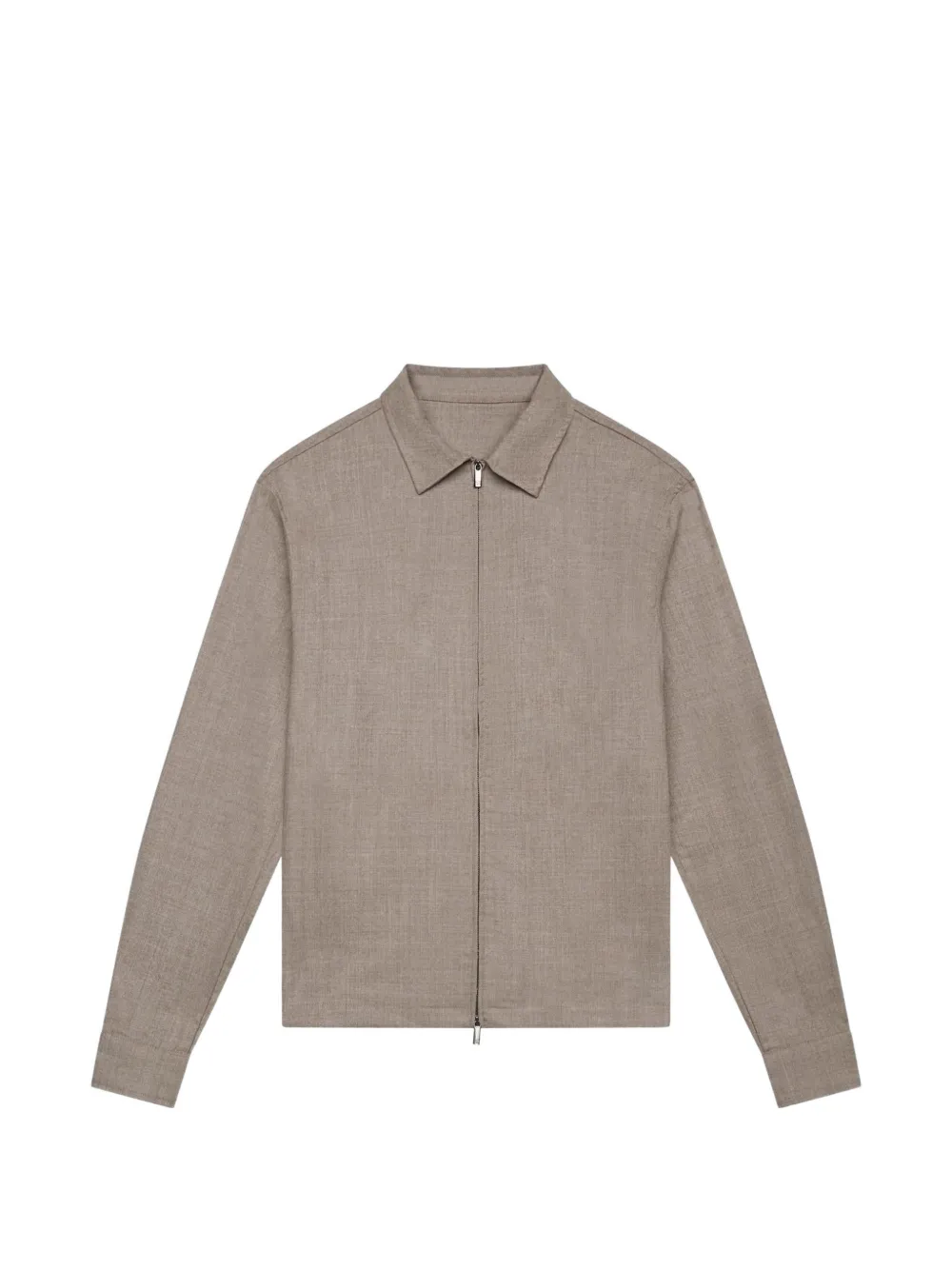 Valenza zip-up long-sleeve overshirt